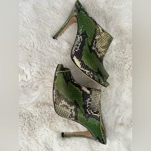 Luciano Padovan Italian Green Croc Heel NEW